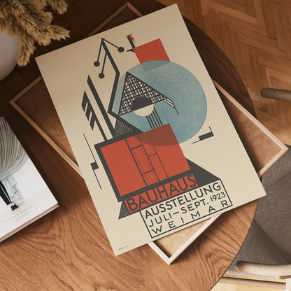 1923 Bauhaus Exhibition Poster by Rudolf Baschan 30x40cm Art Poster Print