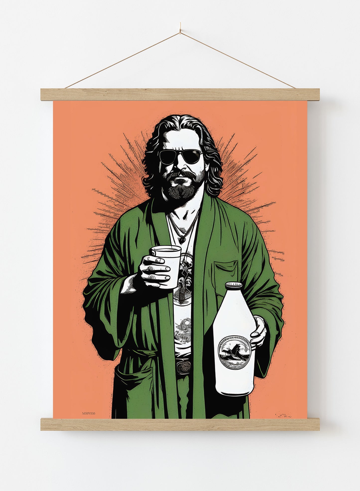 The Dude "Big Lebowski" Art Print Poster Vintage Poster Wall Art Print 30x40cm Hanger