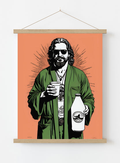 The Dude "Big Lebowski" Art Print Poster Vintage Poster Wall Art Print 30x40cm Hanger