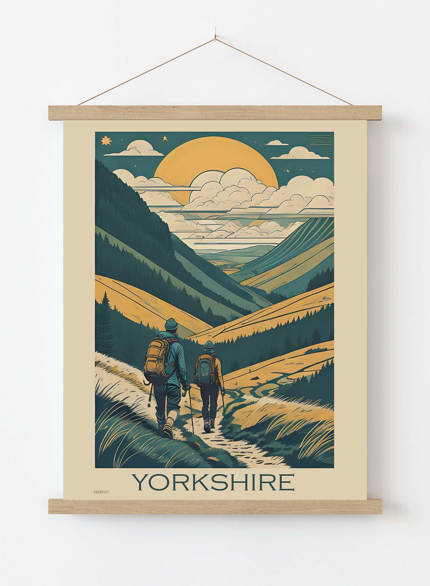 Yorkshire Travel Pop art Poster Print Vintage Poster Wall Art Print Hanger