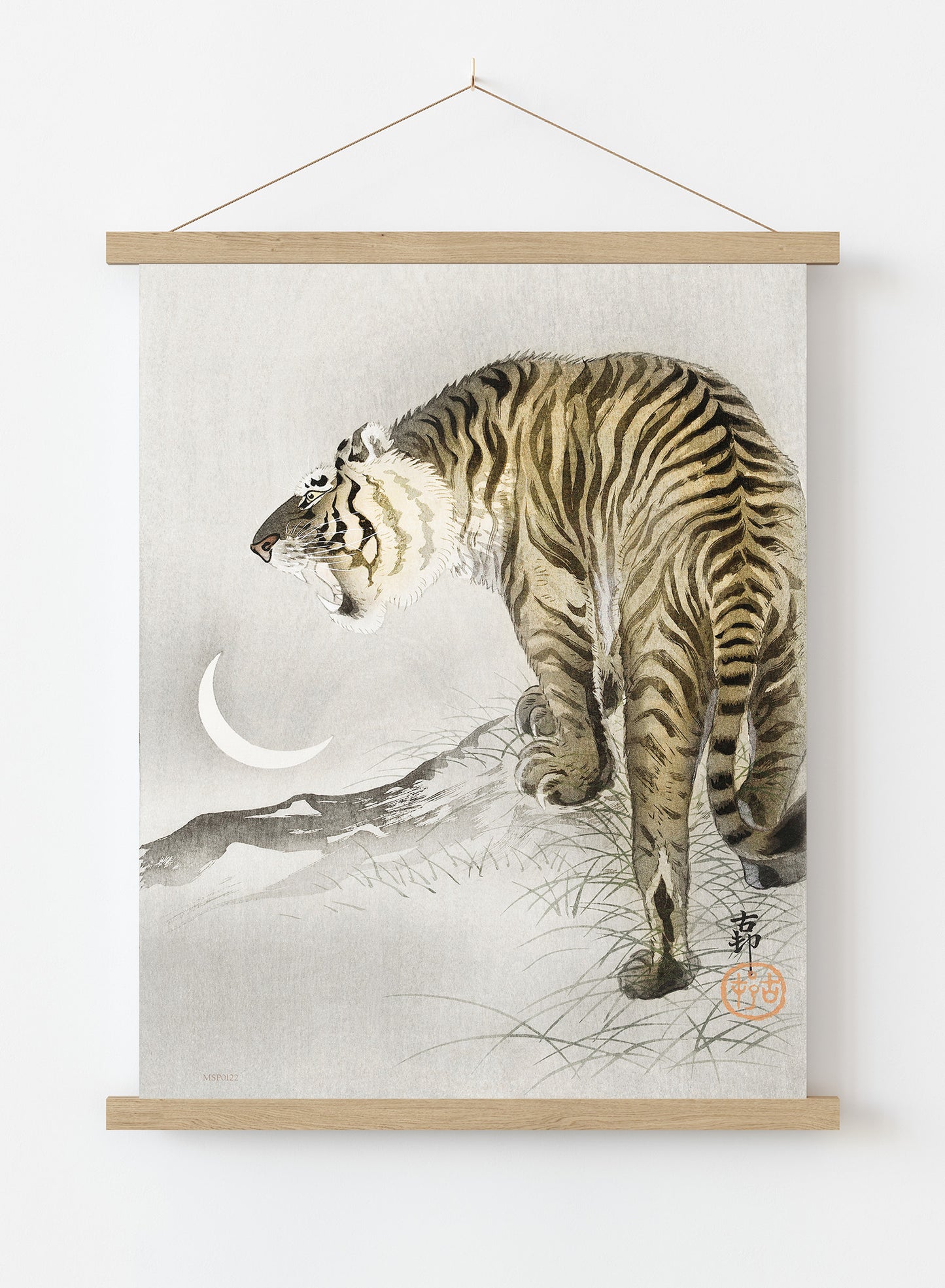 Tiger Moon by Ohara Koson 1900 - 1945 Japenese Poster Art Print Print – Ohara Koson Vintage Poster Wall Art 30x40cm Hanger