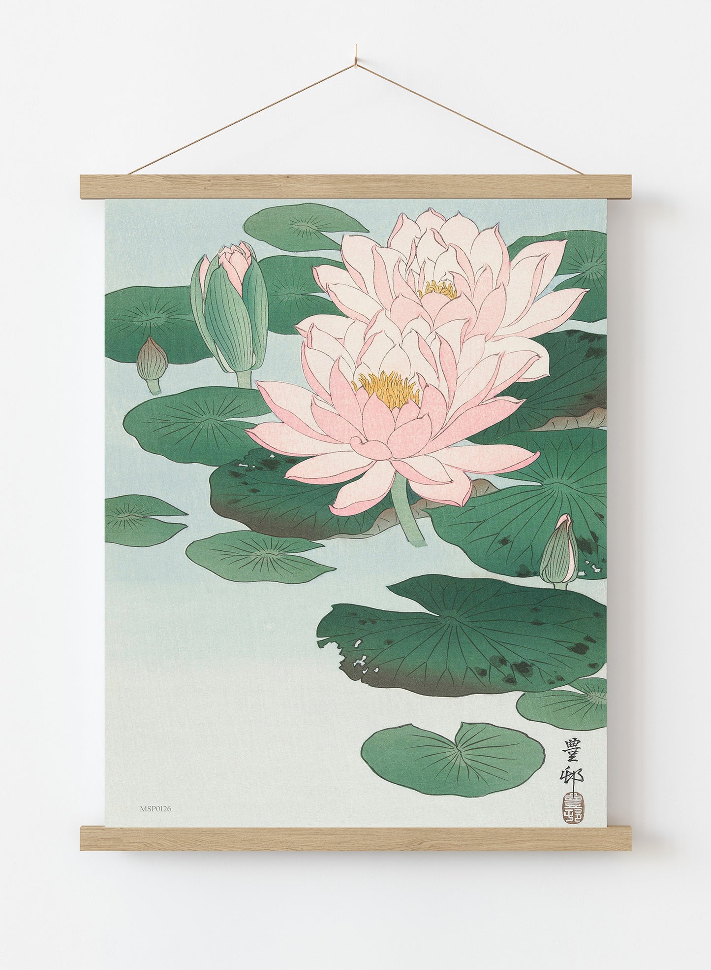 Water Lily by Ohara Koson 1900 - 1945 Japenese Poster Art Print Print – Ohara Koson Vintage Poster Wall Art 30x40cm Hanger