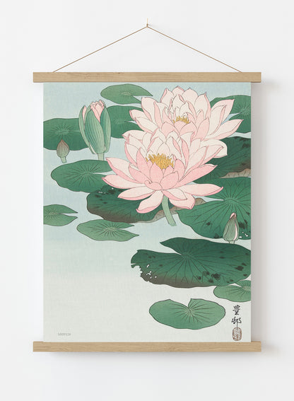 Water Lily by Ohara Koson 1900 - 1945 Japenese Poster Art Print Print – Ohara Koson Vintage Poster Wall Art 30x40cm Hanger
