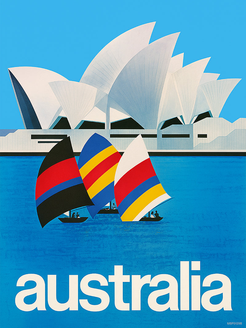 Austraila, Sydney, Vinatge Travel Poster 30x40cm Art Print