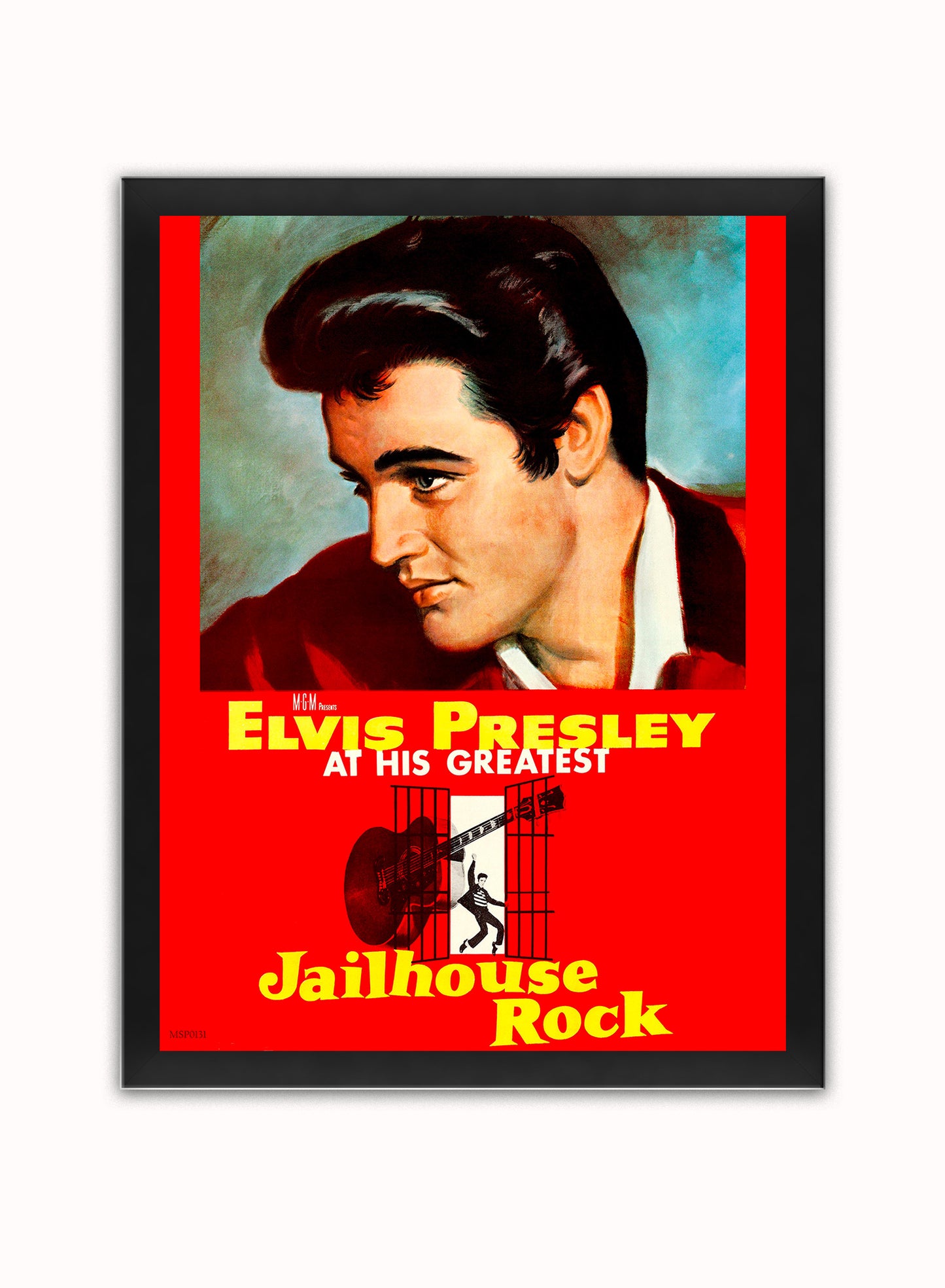 Elvis PresleyJail House Rock Poster Vintage Poster Wall Art Print 30x40cm Black Frame