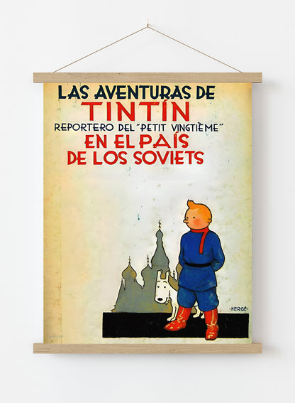 Tin Tin Land of the Soviets Cover Poster Art Print Vintage Poster Wall Art Print 30x40cm Hanger