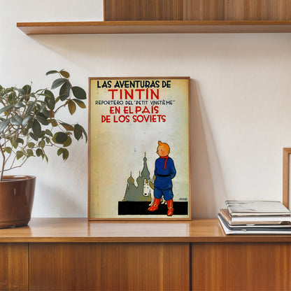 Tin Tin Land of the Soviets Cover Poster Art Print 30x40cm