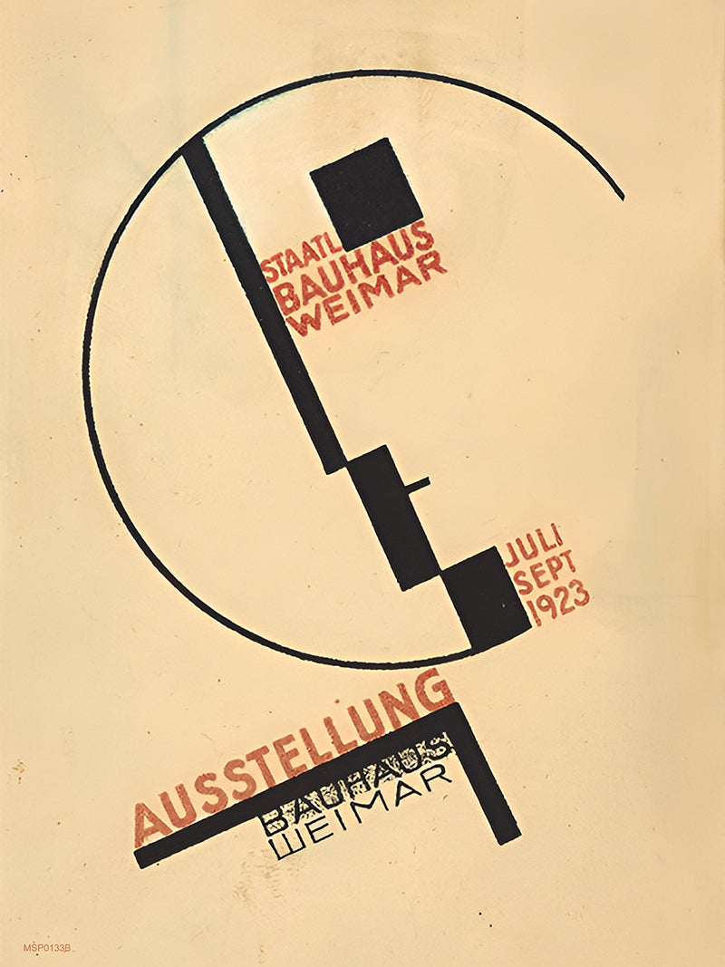 1923 Bauhaus Exhibition Poster by Oskar Schlemmer 30x40cm Art Poster Print