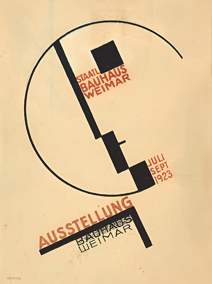 1923 Bauhaus Exhibition Poster by Oskar Schlemmer 30x40cm Art Poster Print
