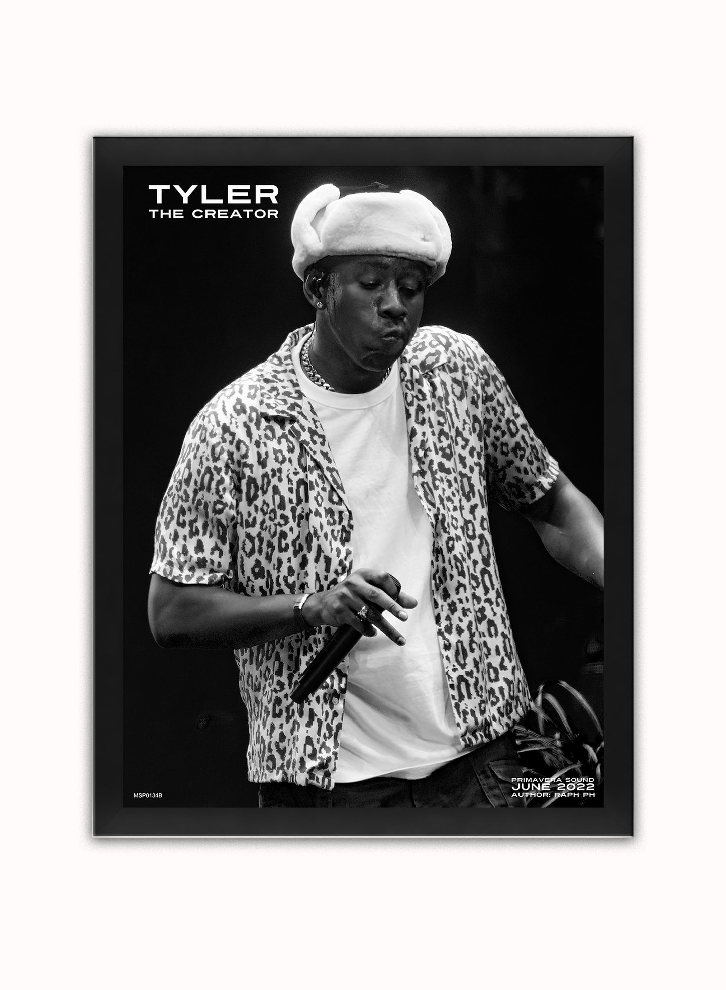 Tyler the Creator June 2022 Poster Art Print 30x40m Vintage Poster Wall Art Print Black Frame