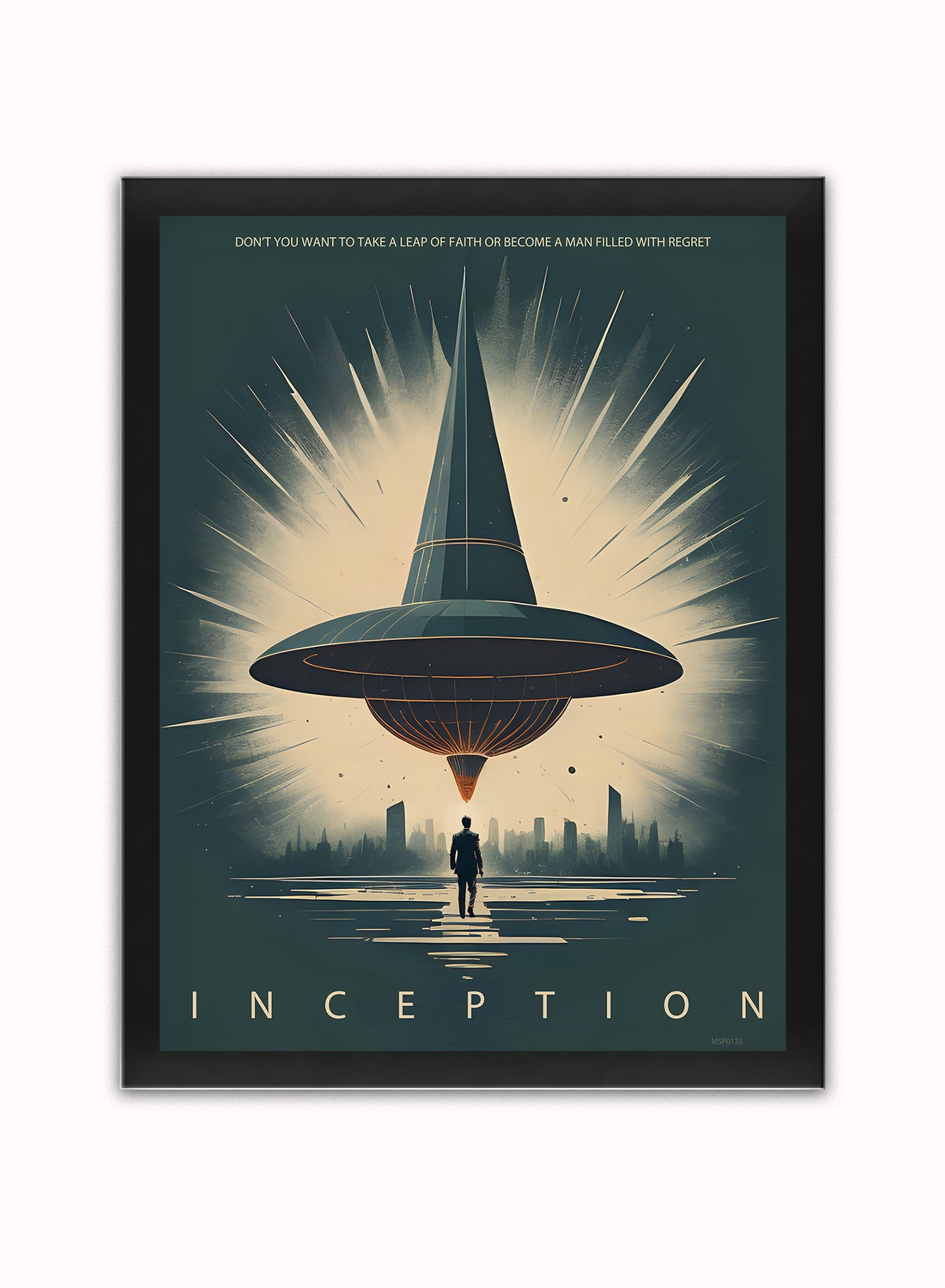 Inception "Totem" inspired Vintage Poster Wall Art Print 30x40cm Black Frame