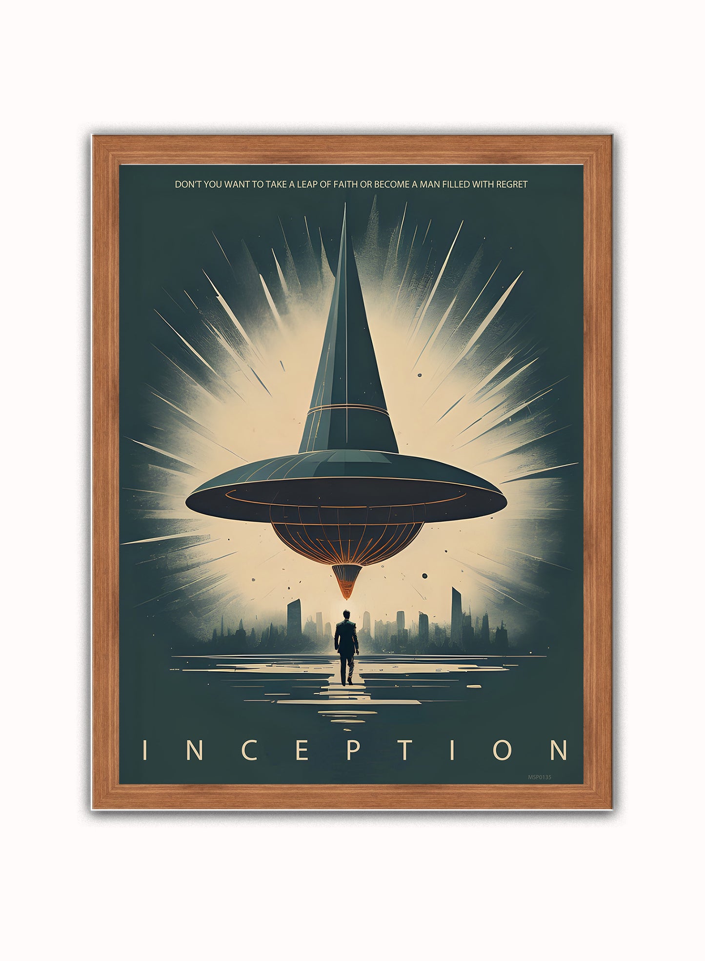 Inception "Totem" inspired Vintage Poster Wall Art Print 30x40cm Dark Wood