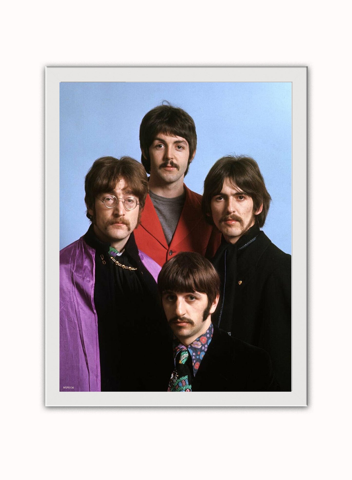 The Beatles by Henry Grossman Print – Henry Grossman Vintage Poster Wall Art 30x40cm White Frame