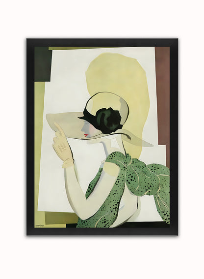 Georges Lepape Fashion Art Print  featured on Vogue Cover May 1928 Vintage Art Wall Art Print 30x40cm Black Frame