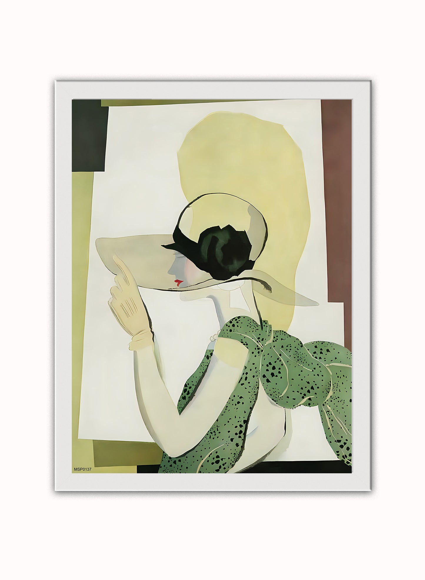 Georges Lepape Fashion Art Print  featured on Vogue Cover May 1928 Vintage Art Wall Art Print 30x40cm White Frame