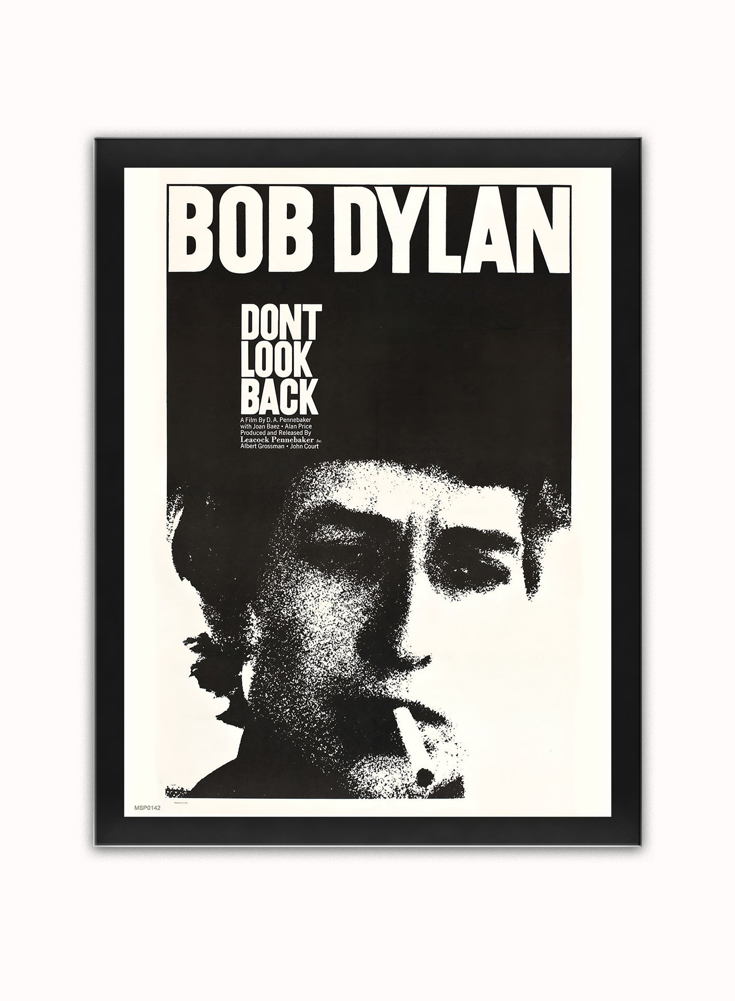 Bob Dylan don't look back Poster Art Print 30x40m Vintage Poster Wall Art Print Black Frame