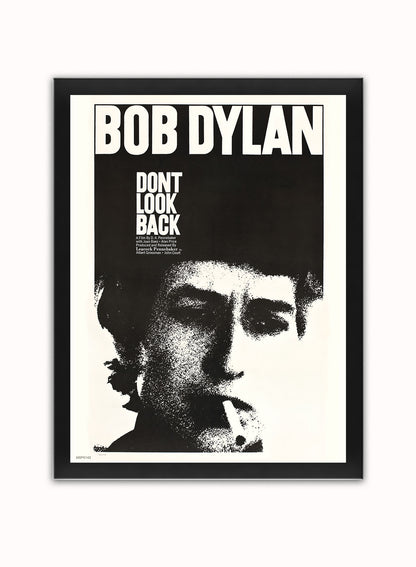 Bob Dylan don't look back Poster Art Print 30x40m Vintage Poster Wall Art Print Black Frame