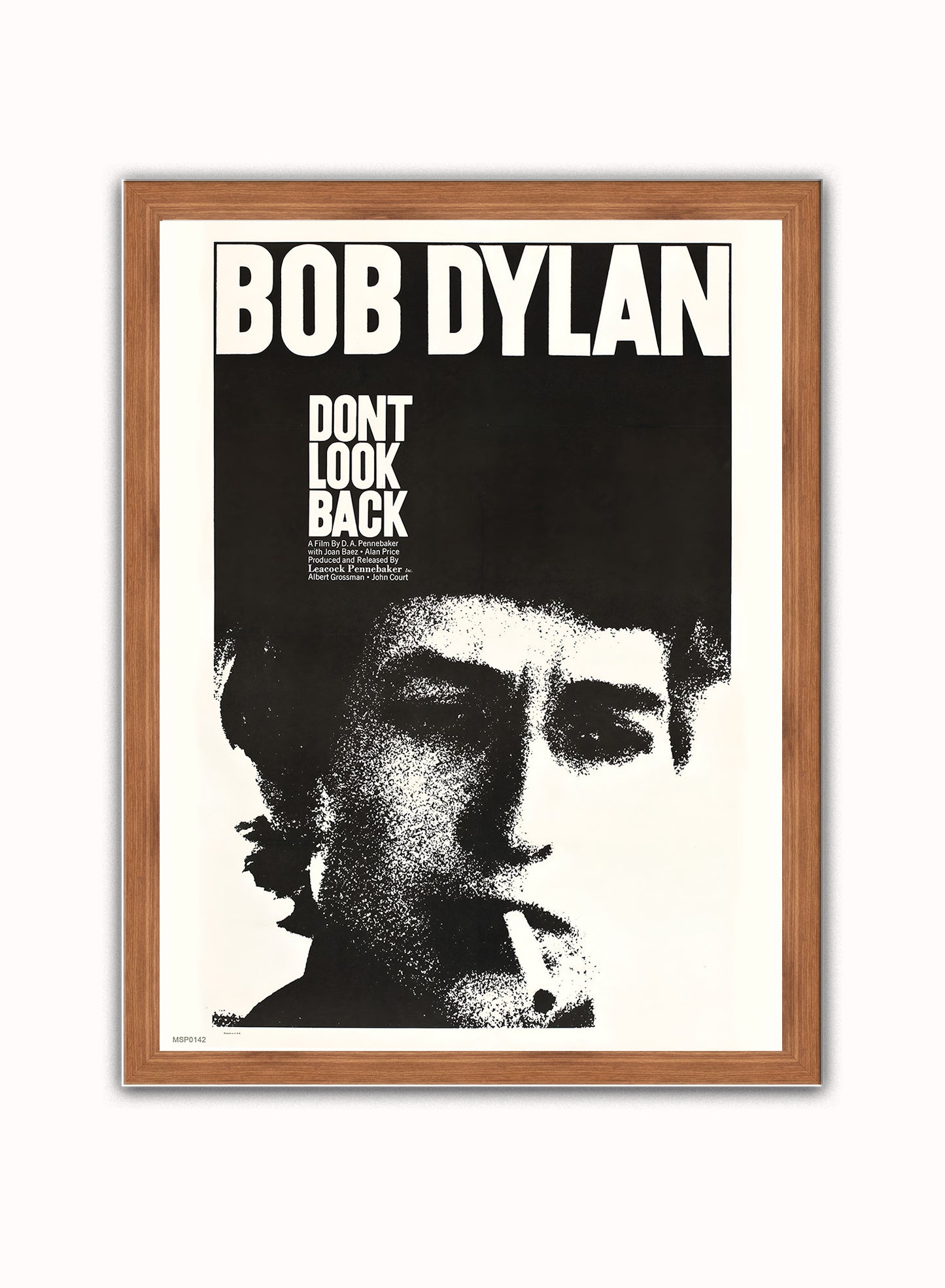 Bob Dylan don't look back Poster Art Print 30x40m Vintage Poster Wall Art Print Dark Wood