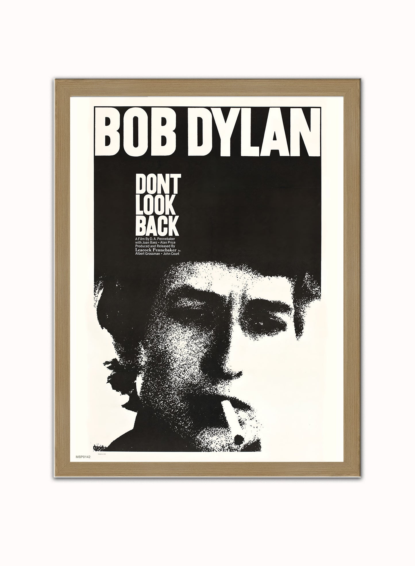 Bob Dylan don't look back Poster Art Print 30x40m Vintage Poster Wall Art Print Light Wood