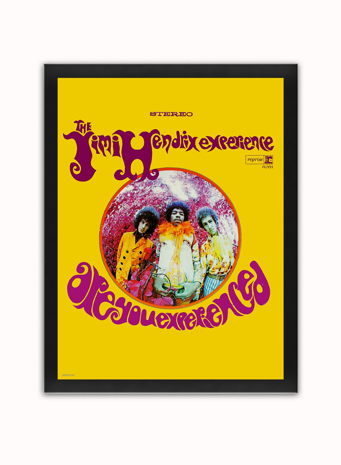 Jimi Hendrix are you experienced Vintage Art Wall Art Print Black Frame