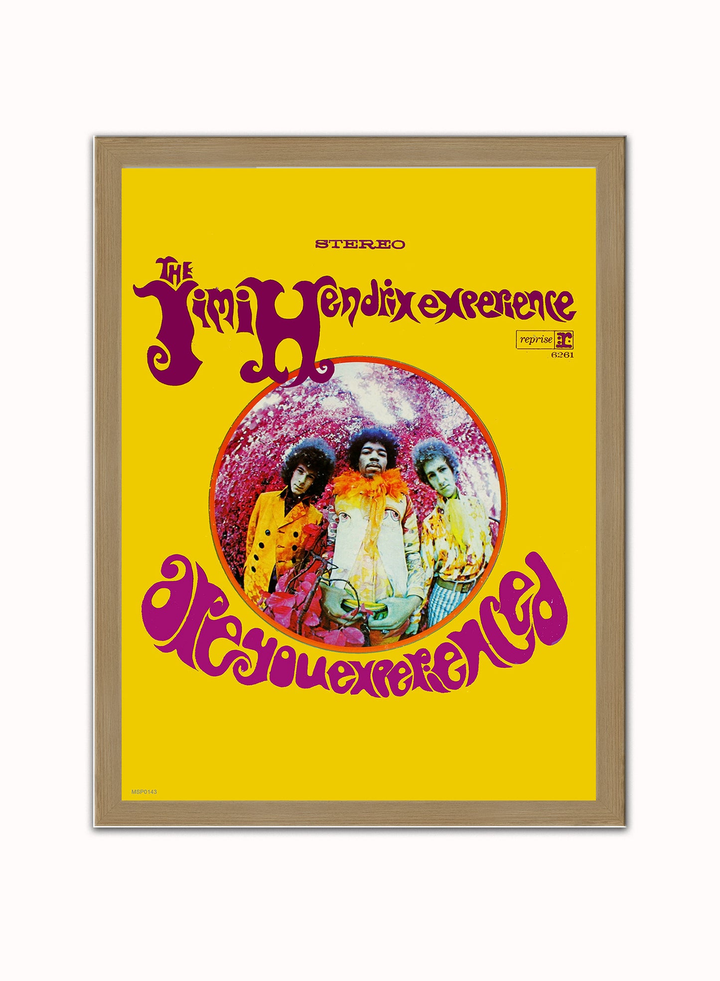 Jimi Hendrix are you experienced Vintage Art Wall Art Print Light Wood