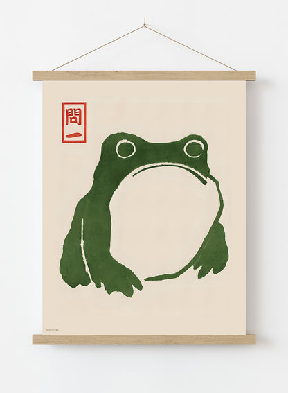 Japanese Frog Matsumoto Hoji Toad Art Print Vintage Japanese Frog Wabi Sabi Japanese Wall Art Print 30x40cm Hanger