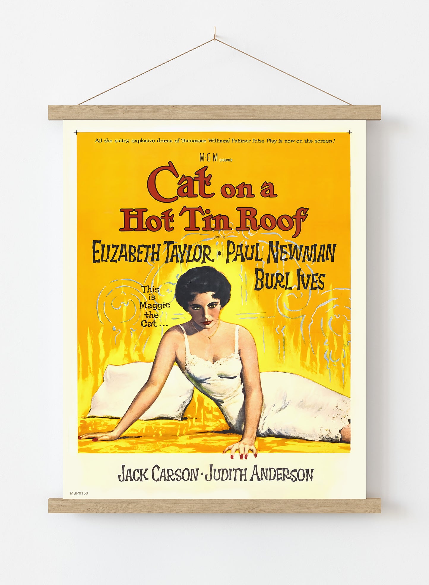Cat On A Hot Tin Roof 1958 Elizabeth Taylor Vintage Art Wall Art Print 30x40cm Hanger