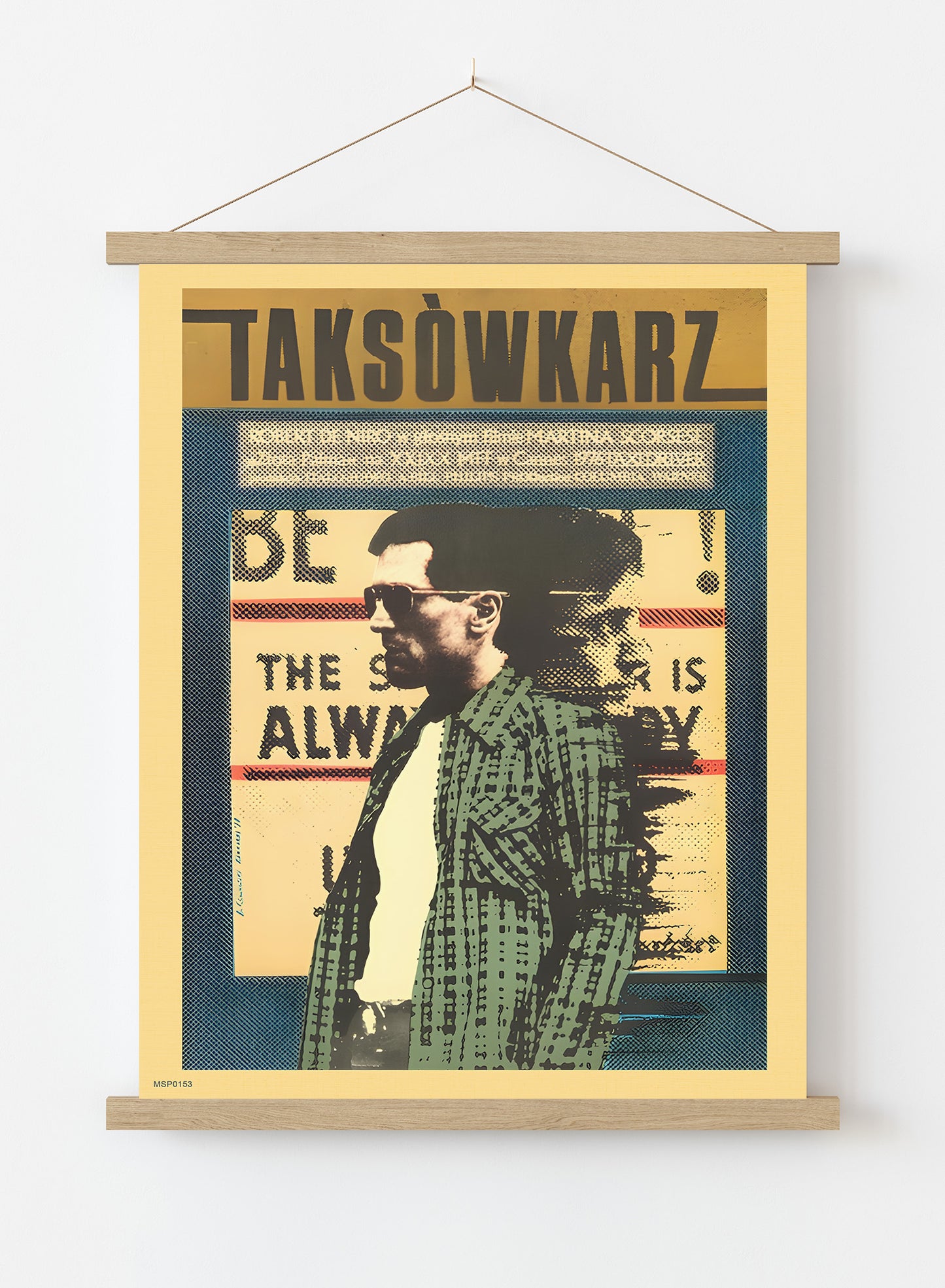 Taxi Driver Polish Movie Poster Vintage Poster Wall Art Print 30x40cm Hanger