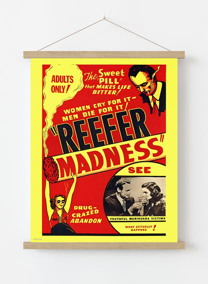 Reefer Madness 1936 Movie Poster Vintage Vintage Poster Wall Art Print 30x40cm Hanger