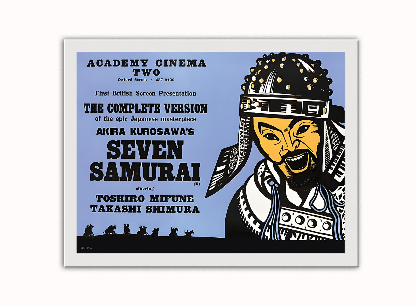 Seven Samurai (1954) Poster Vintage Poster Wall Art Print 30x40cm White Frame
