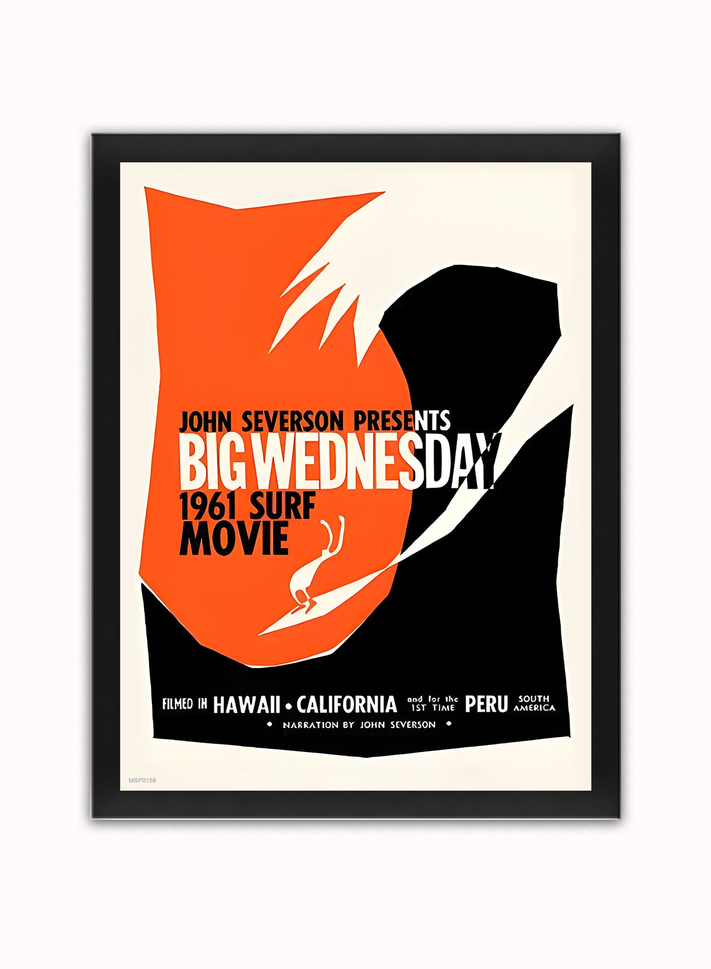 Big Wednesday Surf 1961 Movie Poster Vintage Poster Wall Art Print 30x40cm Black Frame