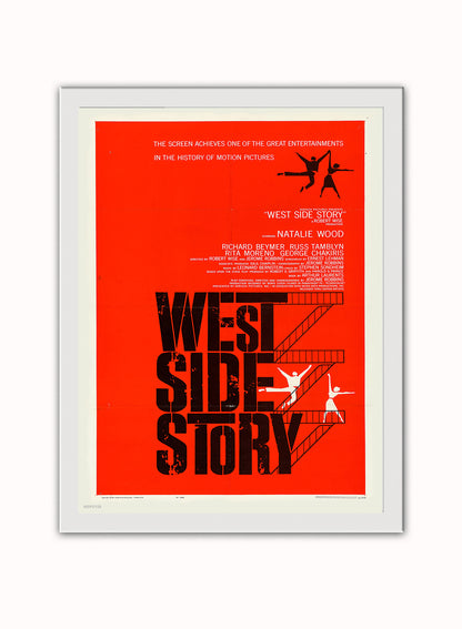 West Side Story Movie Poster Vintage Poster Wall Art Print 30x40cm White Frame