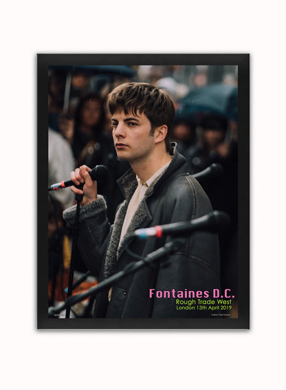 Fontaines D.C Live Poster Art Print 30x40m Vintage Poster Wall Art Print Black Frame