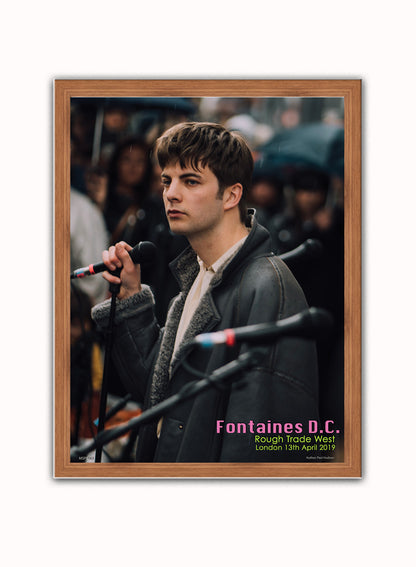 Fontaines D.C Live Poster Art Print 30x40m Vintage Poster Wall Art Print Dark Wood