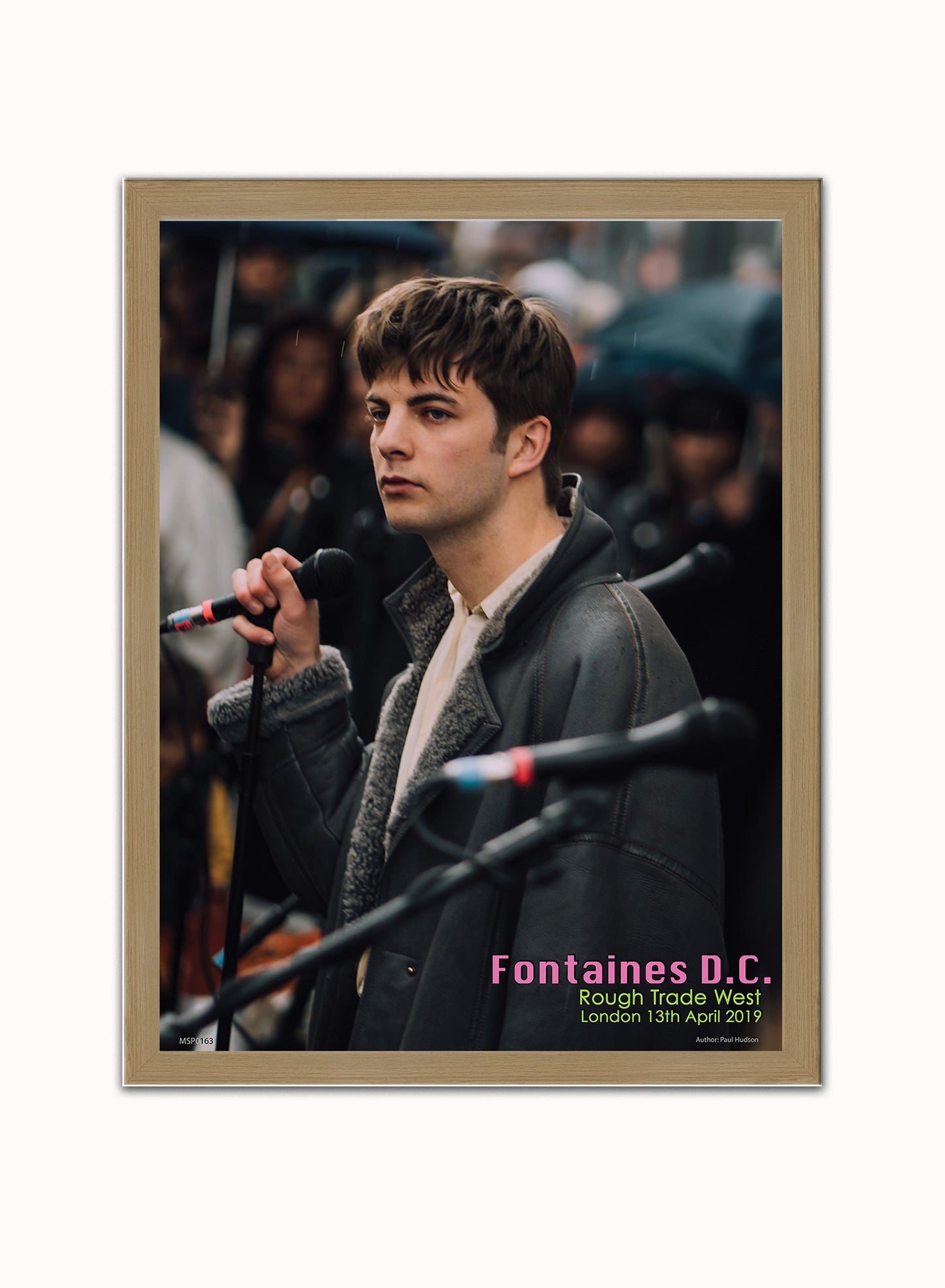 Fontaines D.C Live Poster Art Print 30x40m Vintage Poster Wall Art Print Light Wood