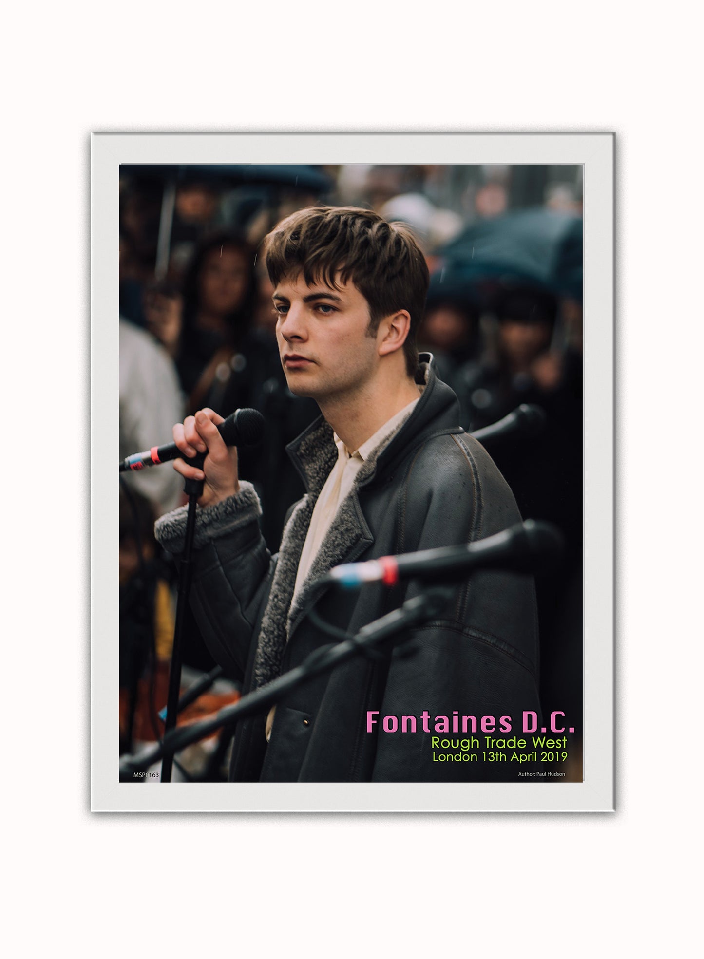 Fontaines D.C Live Poster Art Print 30x40m Vintage Poster Wall Art Print White Frame