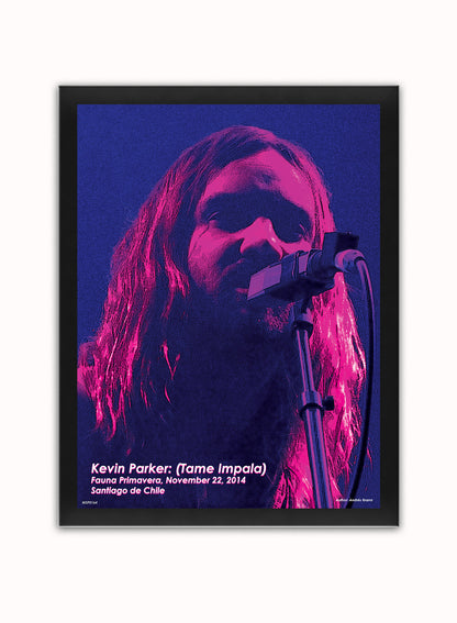 Tame Impala (Kevin Parker) Live Poster Art Print 30x40m Vintage Poster Wall Art Print Black Frame