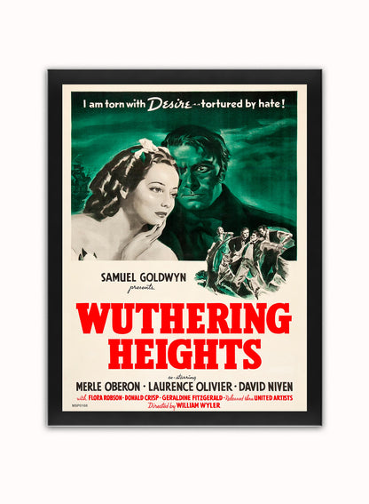 Wuthering Heights Poster Art Print Vintage Poster Wall Art Print 30x40cm Black Frame