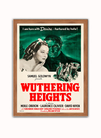 Wuthering Heights Poster Art Print Vintage Poster Wall Art Print 30x40cm Dark Wood