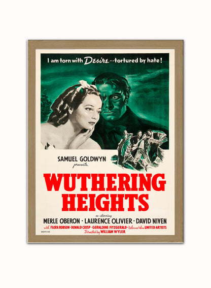 Wuthering Heights Poster Art Print Vintage Poster Wall Art Print 30x40cm Light Wood