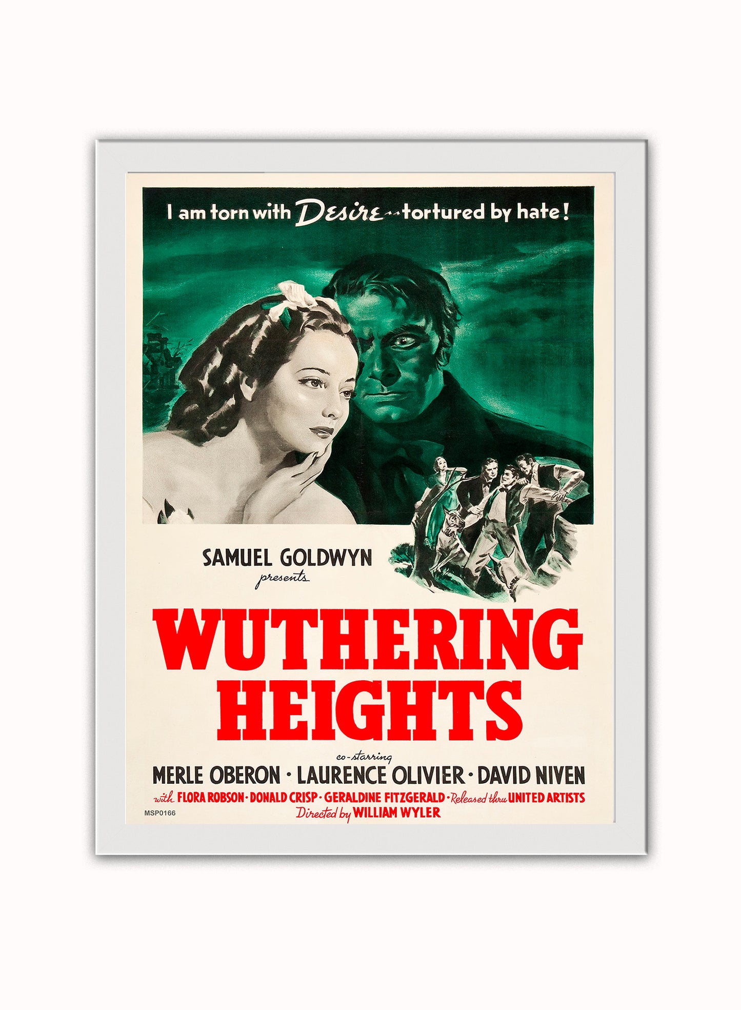 Wuthering Heights Poster Art Print Vintage Poster Wall Art Print 30x40cm White Frame
