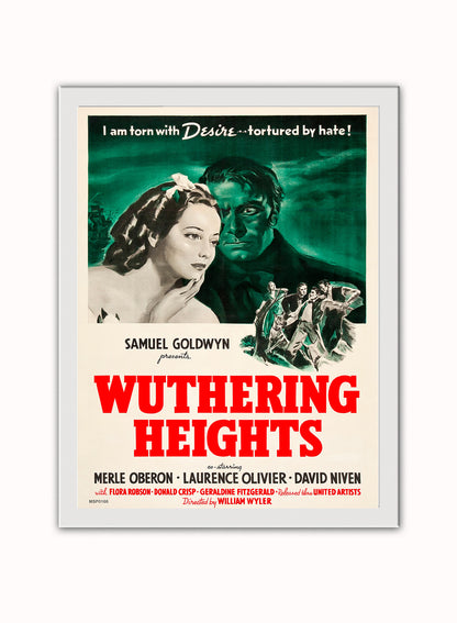 Wuthering Heights Poster Art Print Vintage Poster Wall Art Print 30x40cm White Frame