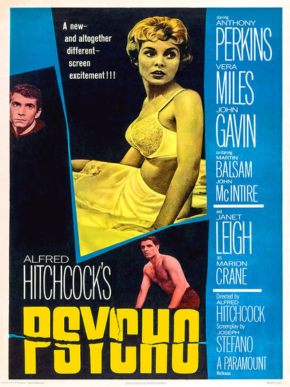 Alfred Hitchcock's Psycho Poster Art Print Vintage Poster Wall Art Print 30x40cm