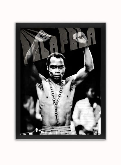 Fela Kuti Poster Art Print 30x40m Vintage Photo Wall Art Print Black Frame