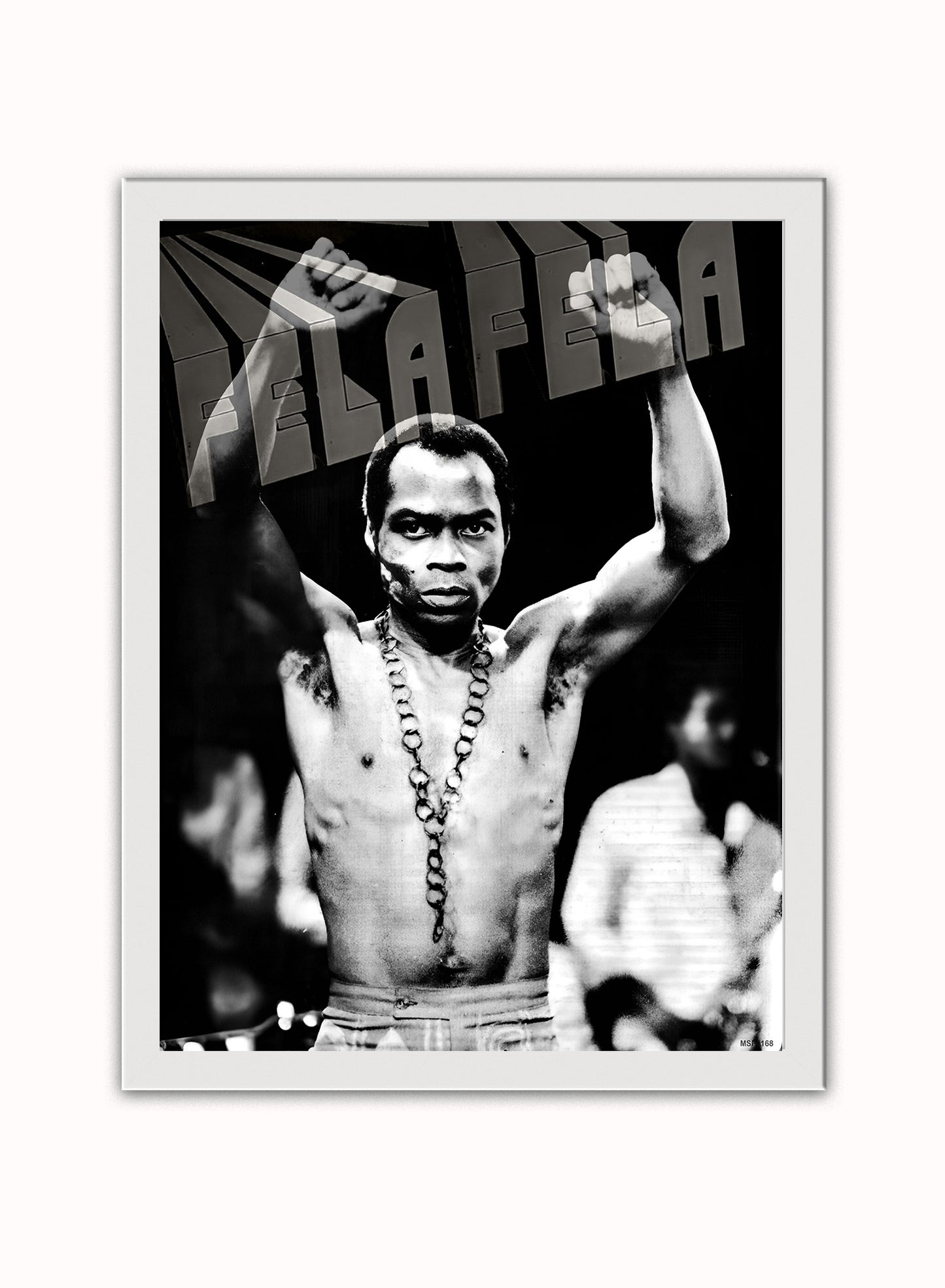 Fela Kuti Poster Art Print 30x40m Vintage Photo Wall Art Print White Frame