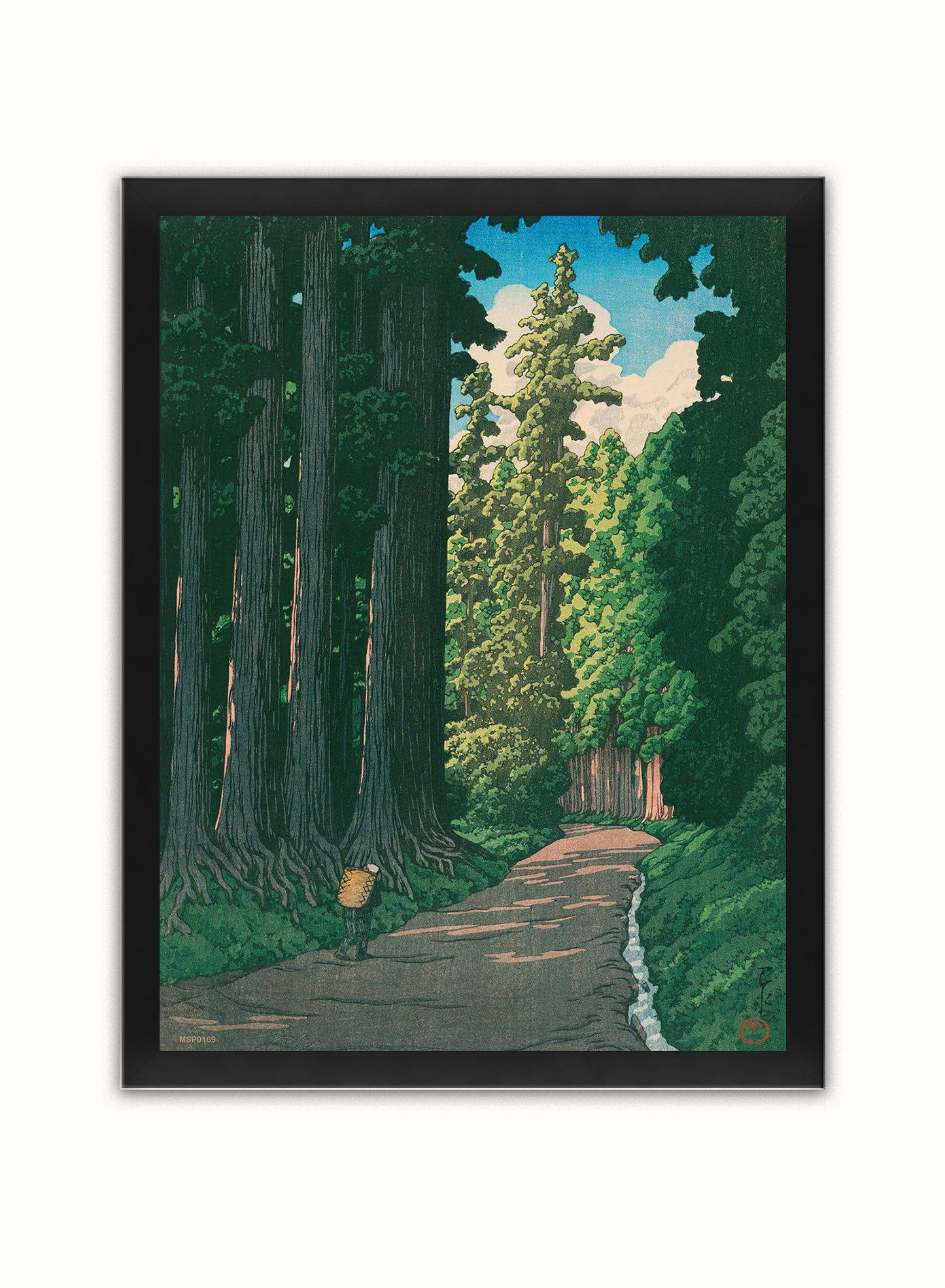 Japenese Art Print by Hasui Kawase "The Road to Nikko" Vintage Poster Print  30x40cm