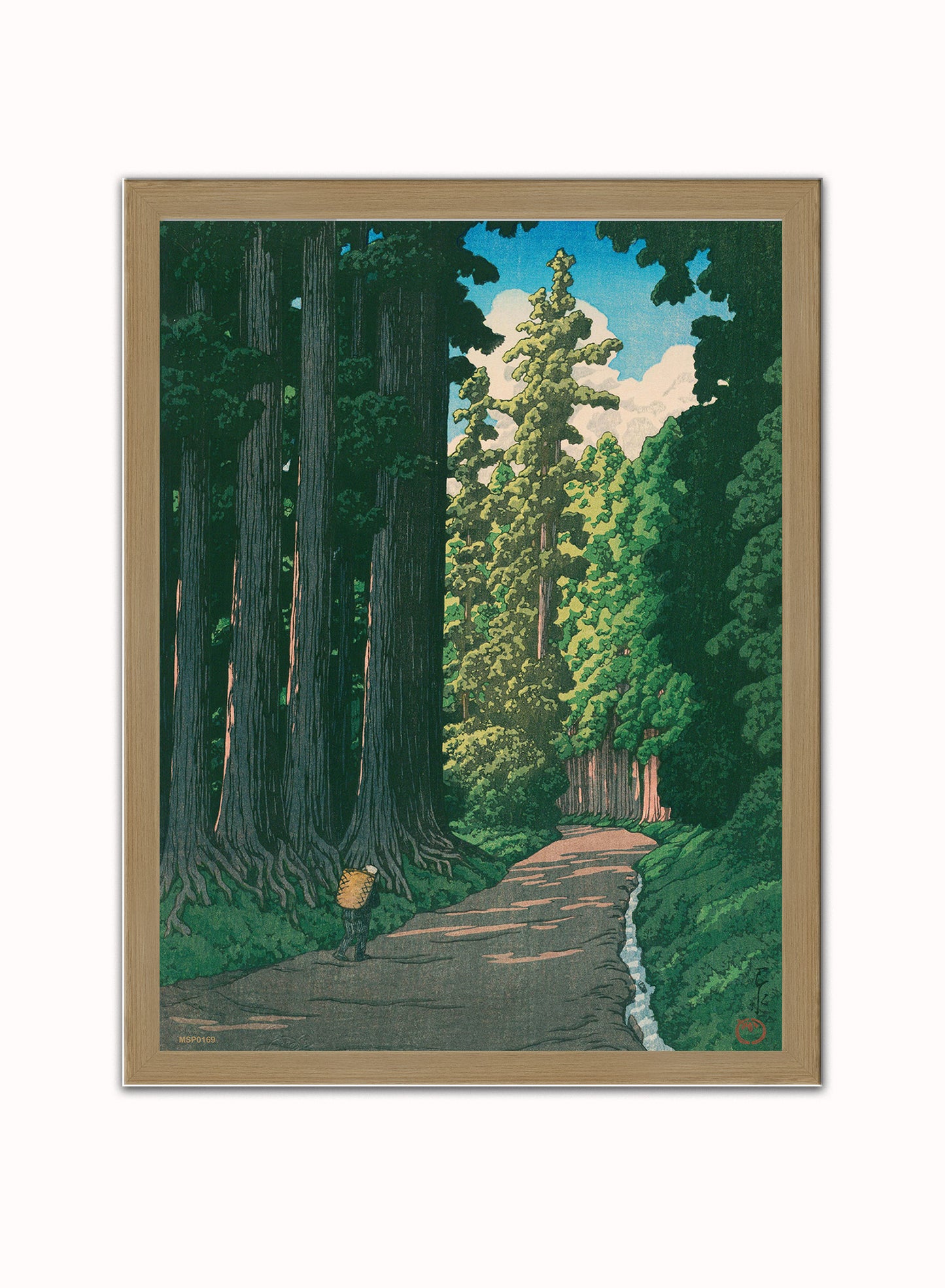Japenese Art Print by Hasui Kawase "The Road to Nikko" Vintage Poster Print  30x40cm
