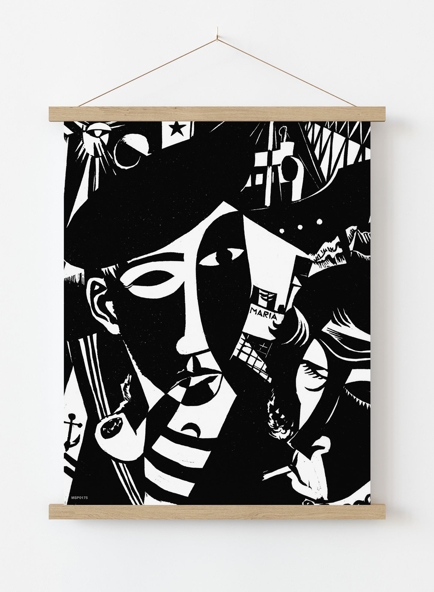 Passagieren-Tinus van Doorn. Art Print Vintage Art Wall Art Print 30x40cm Hanger