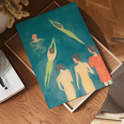 "Boys Bathing" Exhibition poster by Edvard Munch. Art Print Vintage Art Wall Art Print 30x40cm