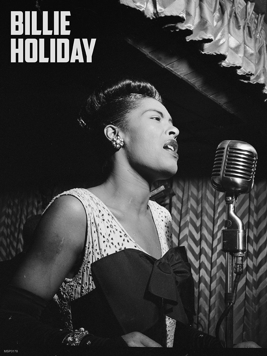 Billie Holiday performing at the Downbeat Club 1947 Poster Art Print 30x40m Vintage Photo Wall Art Print (Copy)